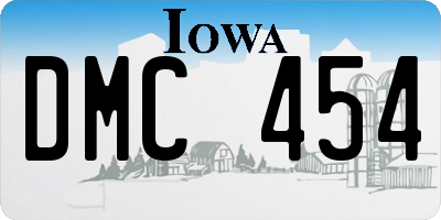 IA license plate DMC454