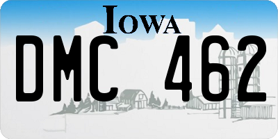 IA license plate DMC462