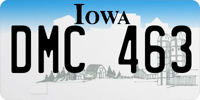 IA license plate DMC463