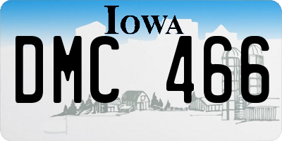 IA license plate DMC466