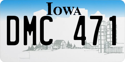 IA license plate DMC471