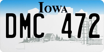 IA license plate DMC472