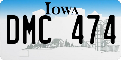 IA license plate DMC474