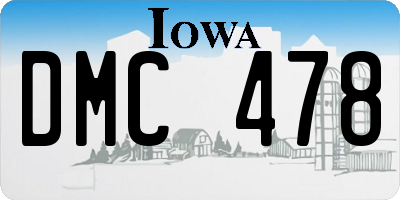 IA license plate DMC478
