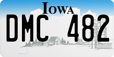IA license plate DMC482