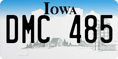 IA license plate DMC485