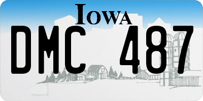IA license plate DMC487