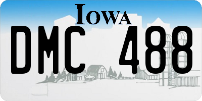 IA license plate DMC488