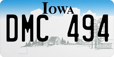 IA license plate DMC494