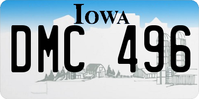 IA license plate DMC496