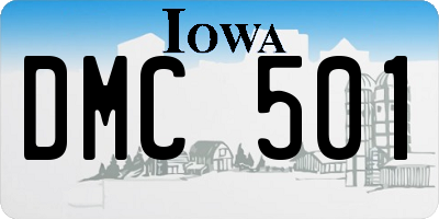 IA license plate DMC501