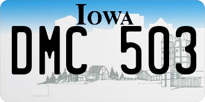 IA license plate DMC503