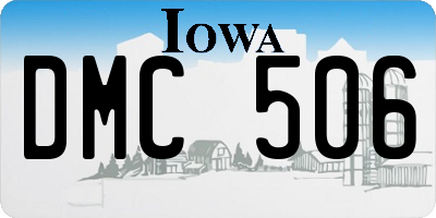 IA license plate DMC506