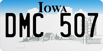 IA license plate DMC507