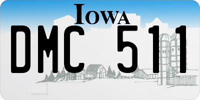 IA license plate DMC511