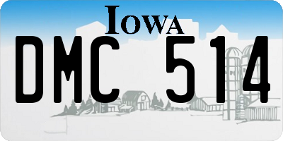 IA license plate DMC514