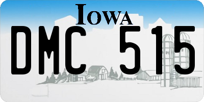 IA license plate DMC515
