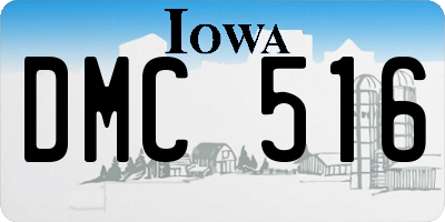 IA license plate DMC516