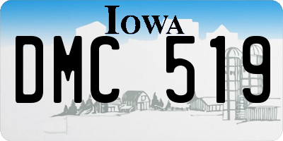 IA license plate DMC519