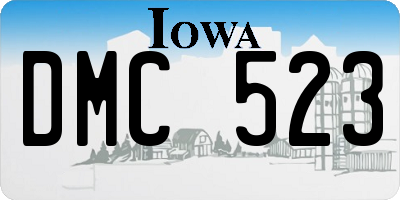 IA license plate DMC523