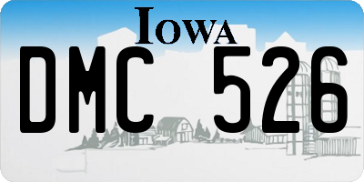 IA license plate DMC526