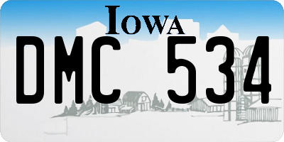 IA license plate DMC534
