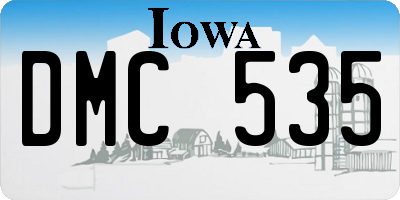 IA license plate DMC535