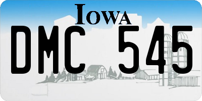 IA license plate DMC545