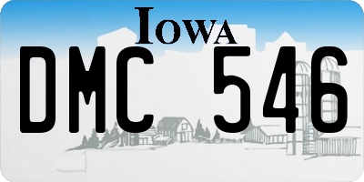IA license plate DMC546