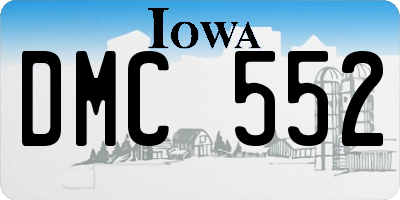 IA license plate DMC552