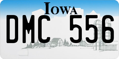 IA license plate DMC556