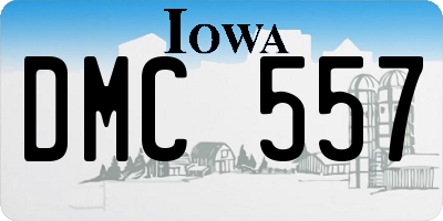 IA license plate DMC557