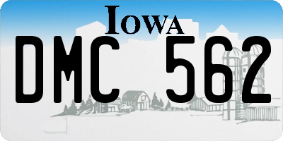 IA license plate DMC562