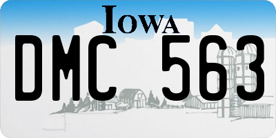 IA license plate DMC563
