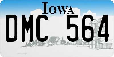 IA license plate DMC564