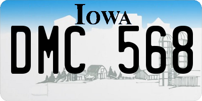 IA license plate DMC568
