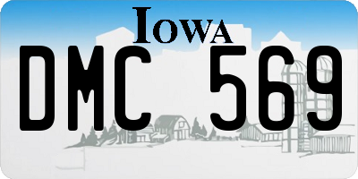 IA license plate DMC569