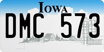 IA license plate DMC573