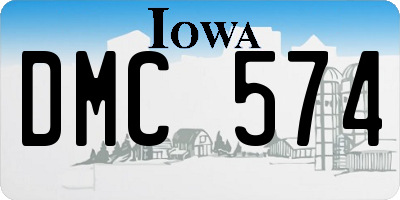 IA license plate DMC574