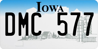 IA license plate DMC577