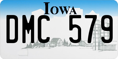 IA license plate DMC579