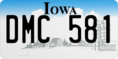 IA license plate DMC581