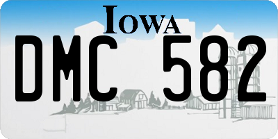 IA license plate DMC582