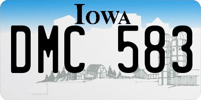 IA license plate DMC583