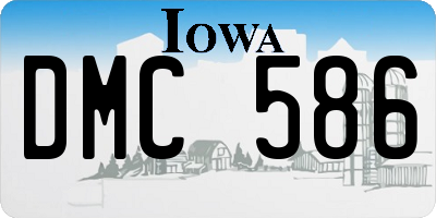IA license plate DMC586