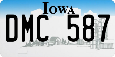 IA license plate DMC587