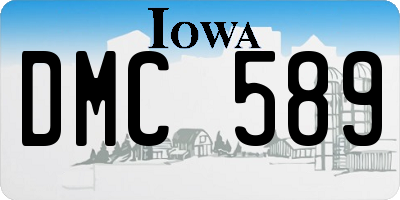 IA license plate DMC589
