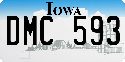 IA license plate DMC593