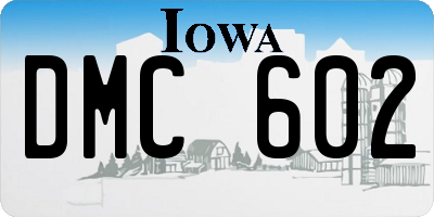 IA license plate DMC602