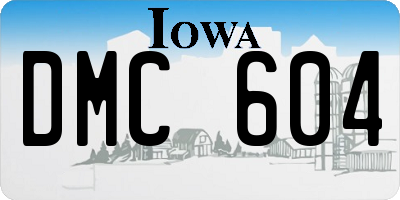 IA license plate DMC604